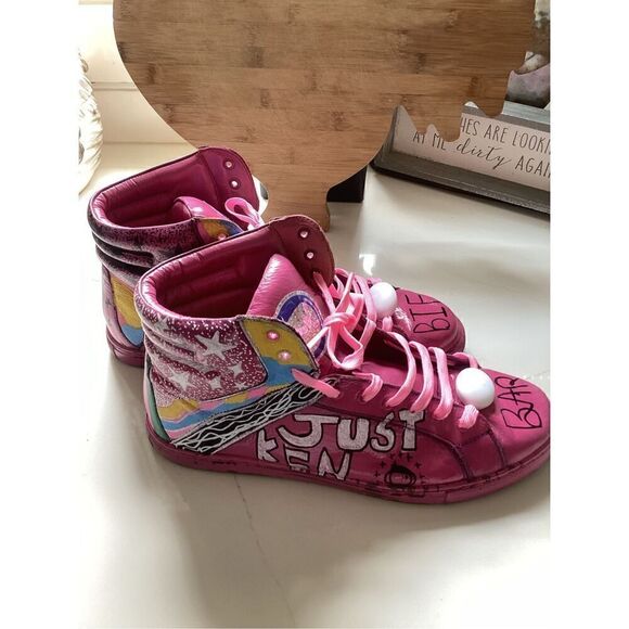 Kenneth Cole Reaction Hand Painted Barbie Core Ken Shoes Sz 12 - Picture 3 of 13